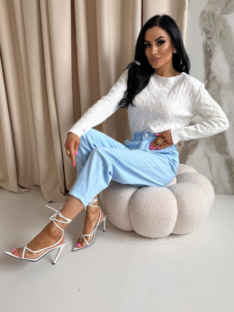 Sweter z wiskozą RALPHY, ecru