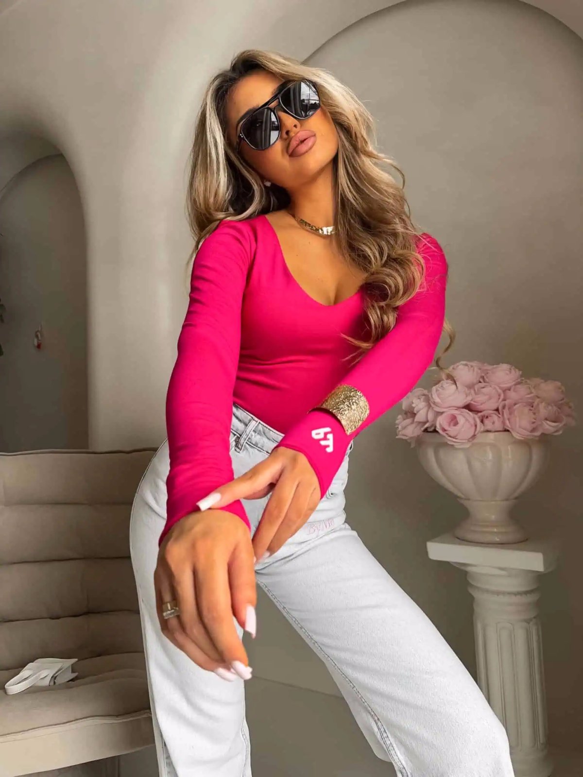 Bluzka VENEZIA, fuksja