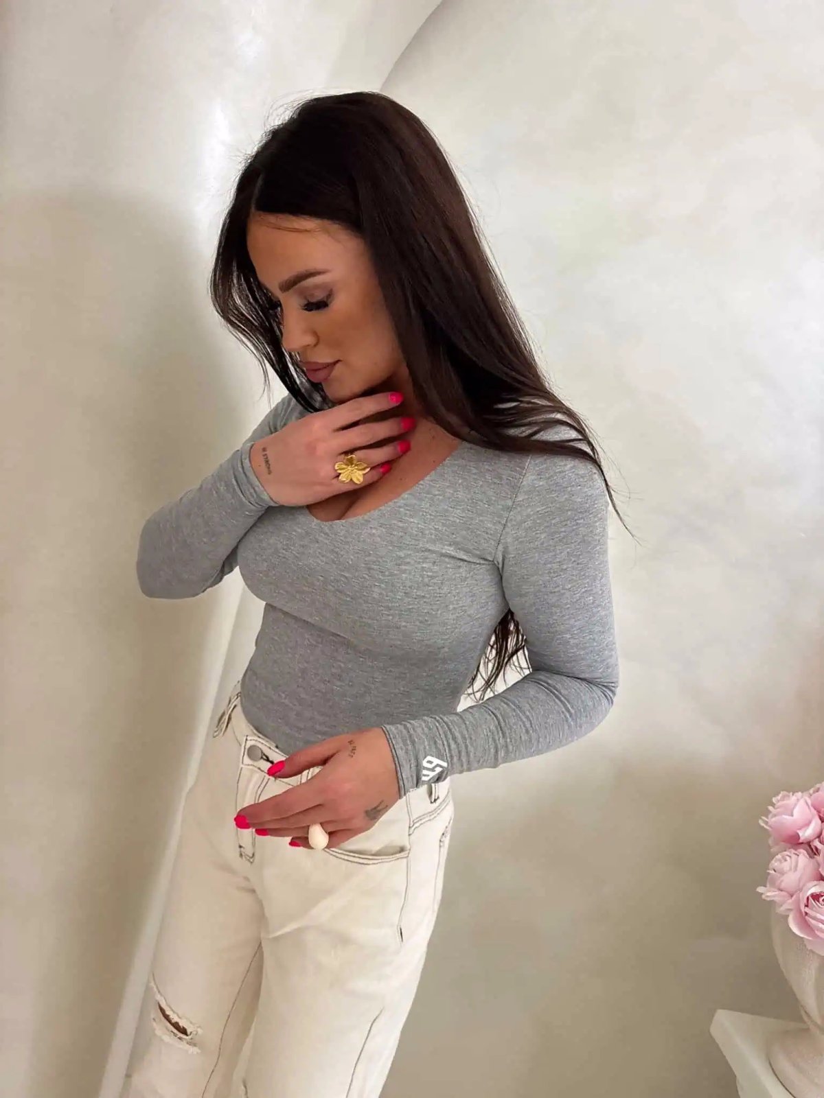 Bluzka VENEZIA, szara