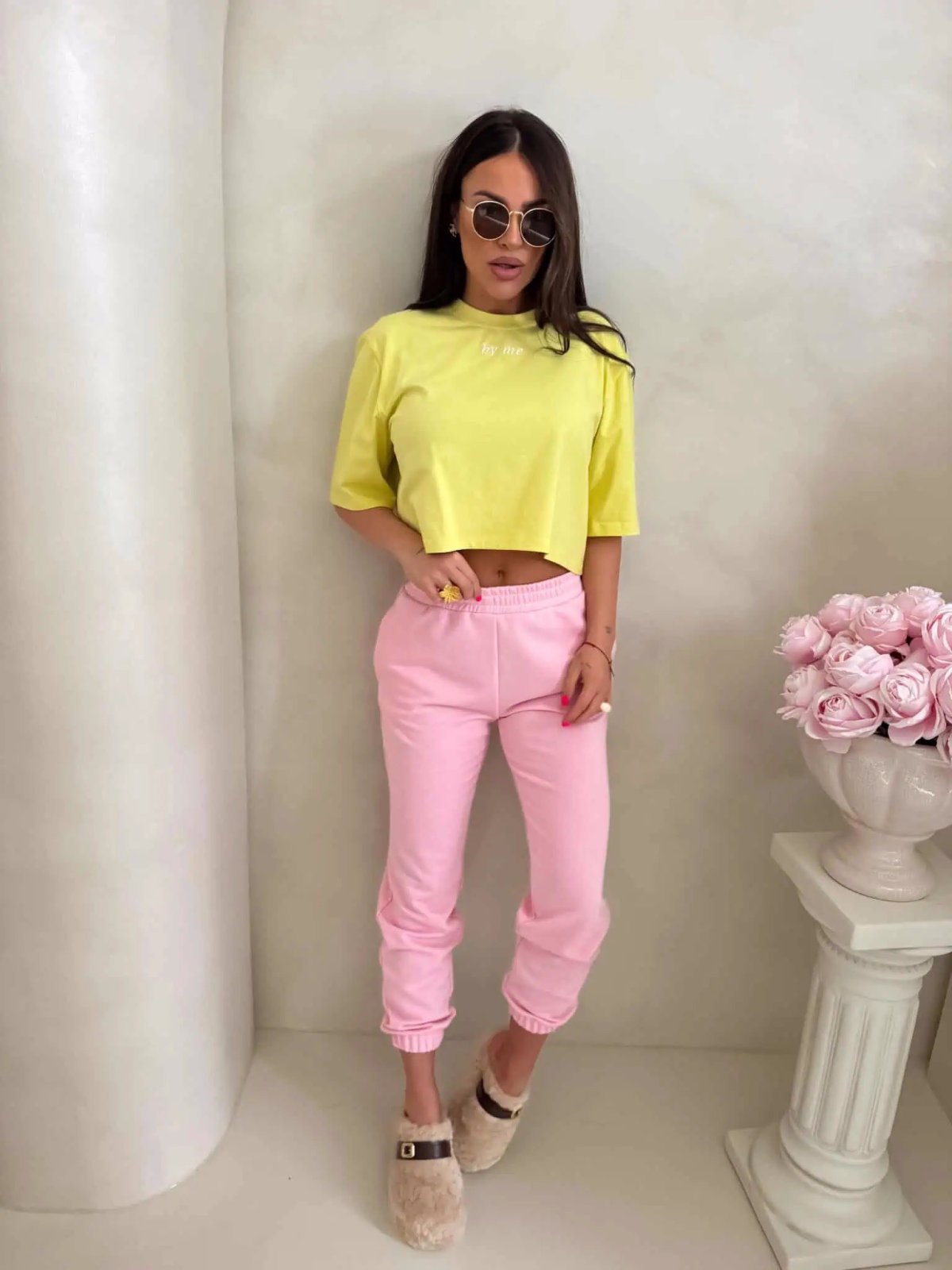 Spodnie dresowe CLASSIC, jasny róż