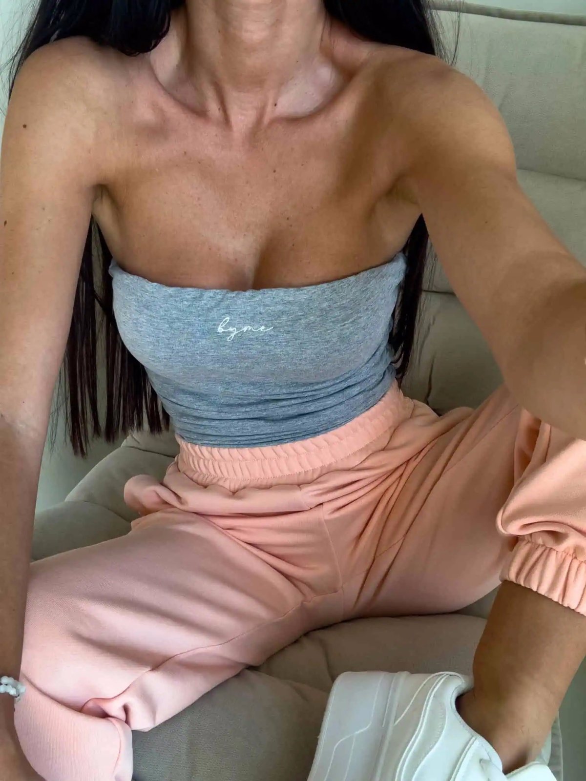 Top z wiskozy MAVEN, szary