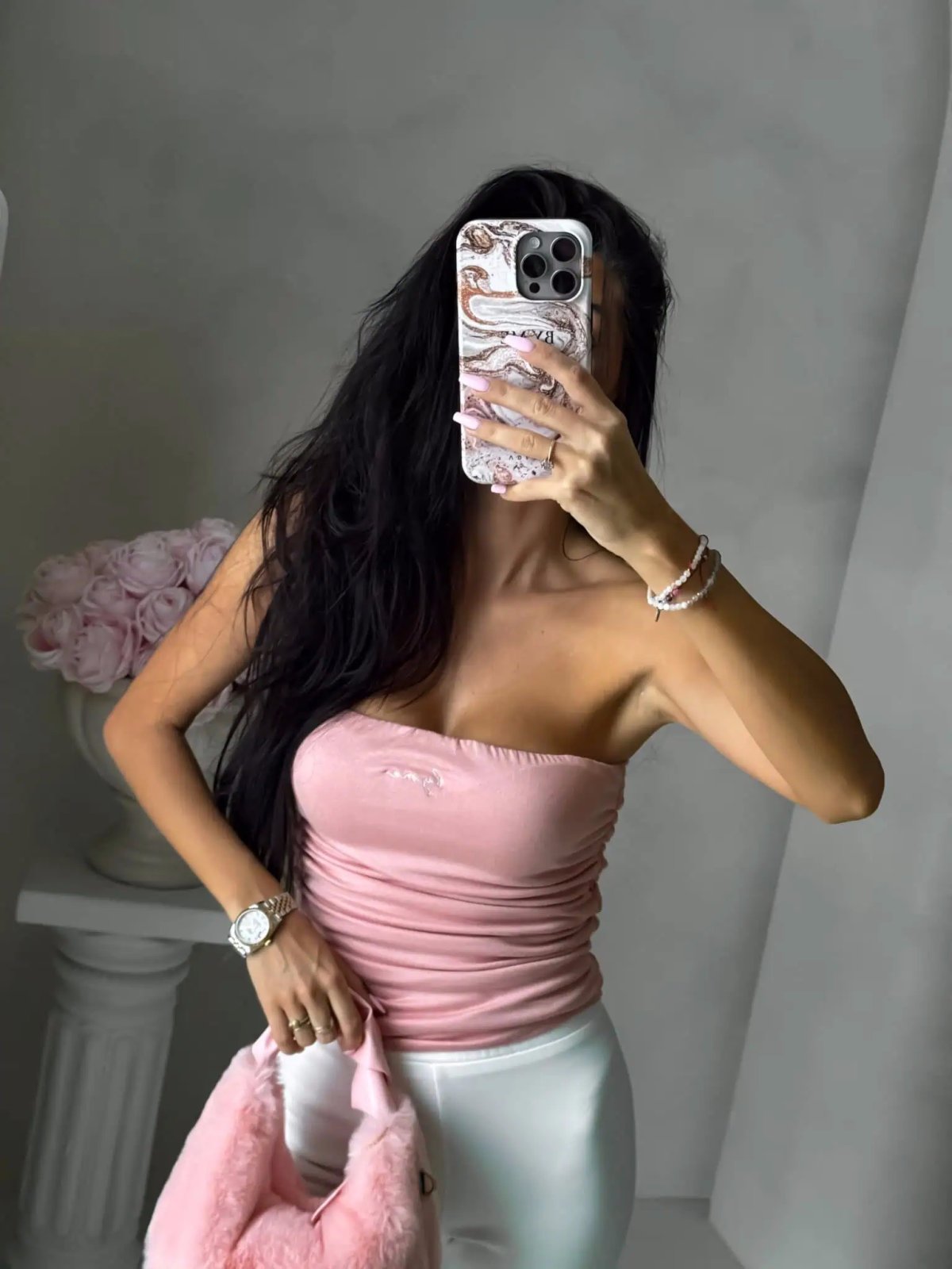 Top z wiskozy MAVEN, morelowy