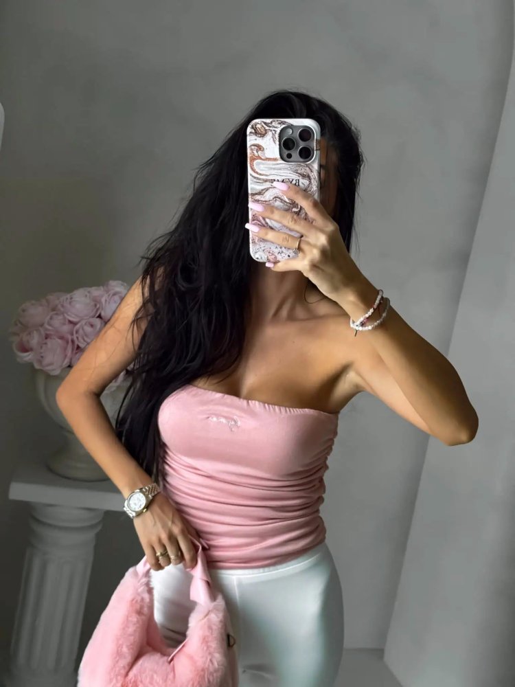 Top z wiskozy MAVEN, morelowy