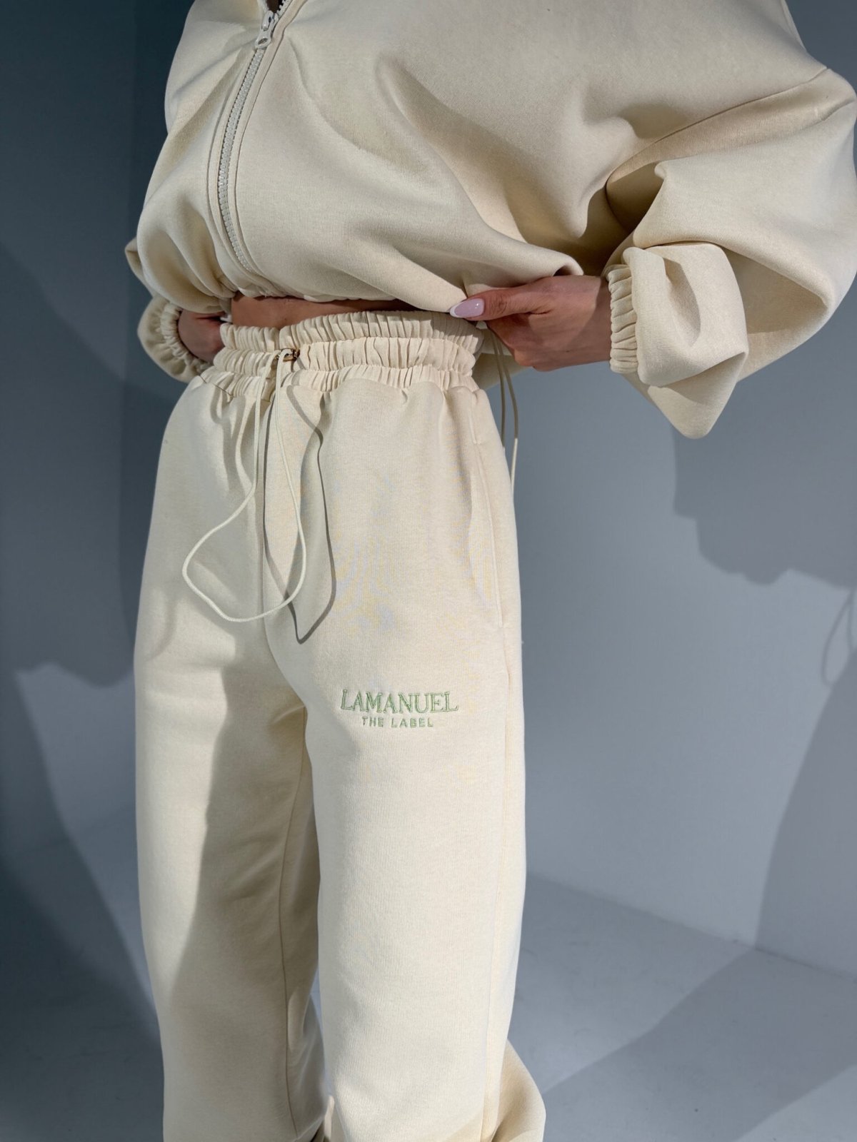 Spodnie dresowe FOODIE, migdał