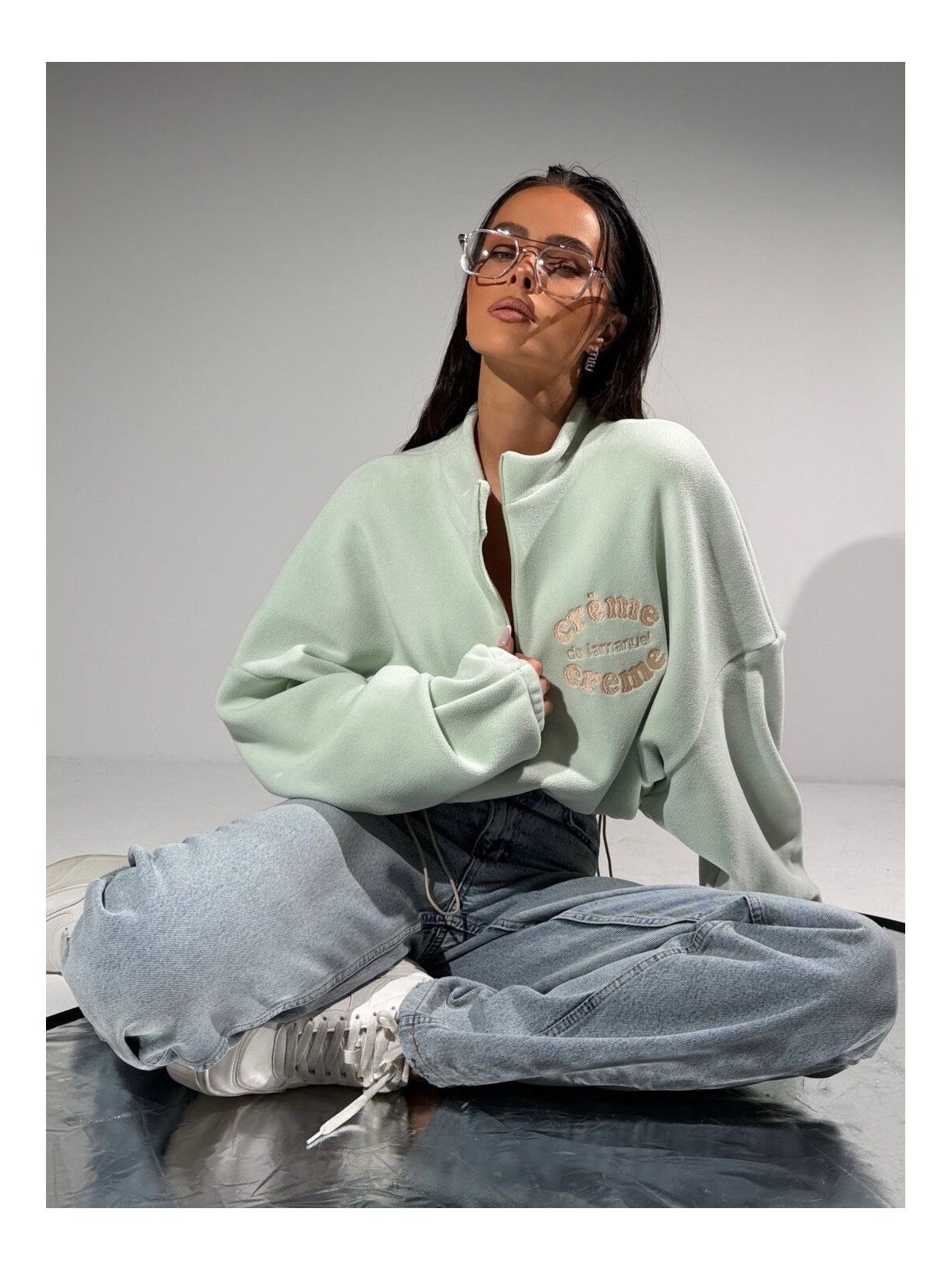 Bluza polarowa CREME, matcha