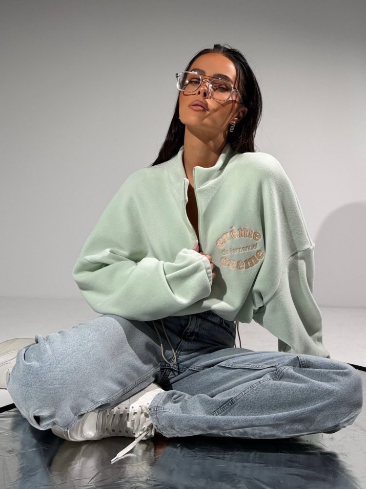 Bluza polarowa CREME, matcha