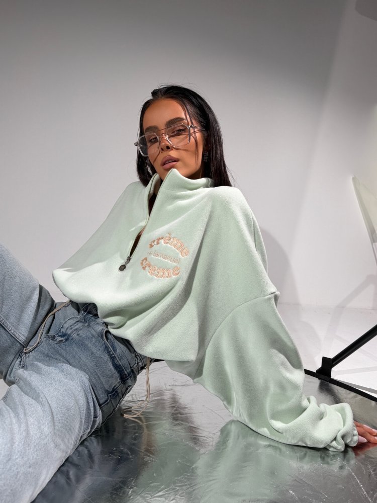 Bluza polarowa CREME, matcha