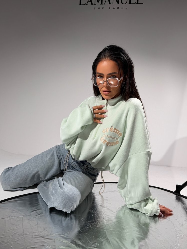 Bluza polarowa CREME, matcha