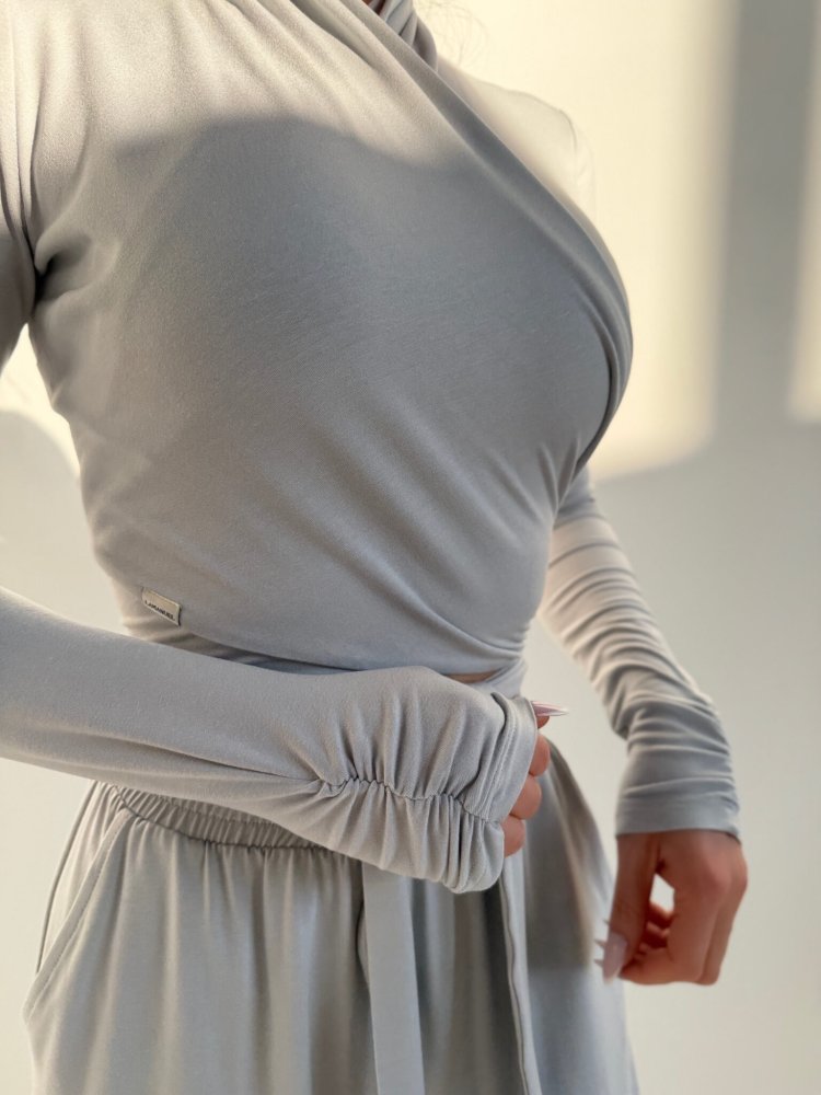 Bluzka/top RIOT, gołębi