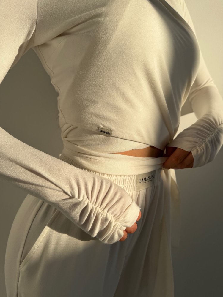 Bluzka/top RIOT, ecru