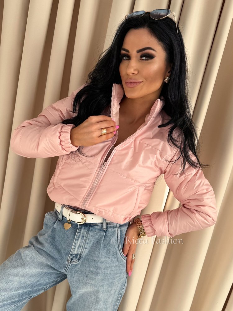 Kurtka wiosenna LATICA by Ricca, jasny róż