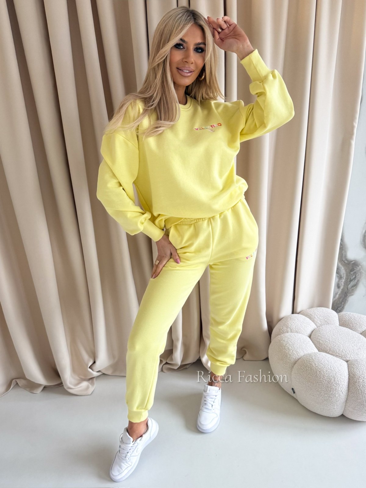 Komplet bawełniany COLORS, banana