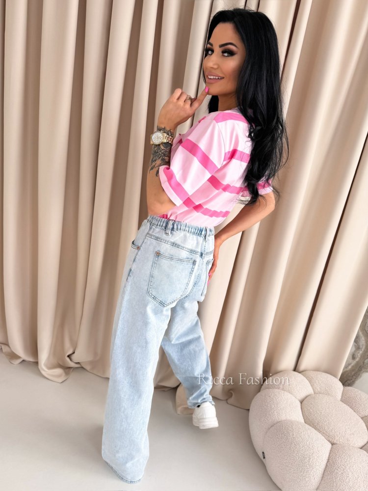 T-shirt PULSE STRIPS, sweet pink/barbie big