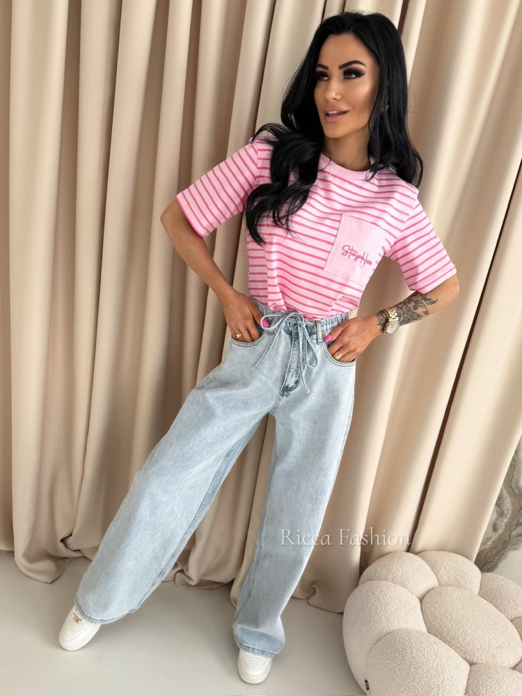 Spodnie wide leg GENESIS, blue