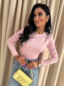 Bluzka z bawełny KATE, lila pink