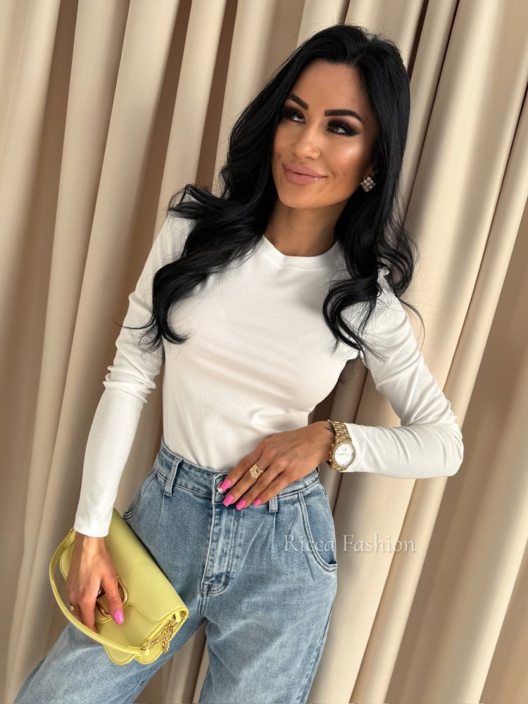 Bluzka z bawełny KATE, ecru