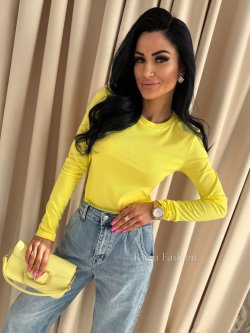 Bluzka z bawełny KATE, yellow