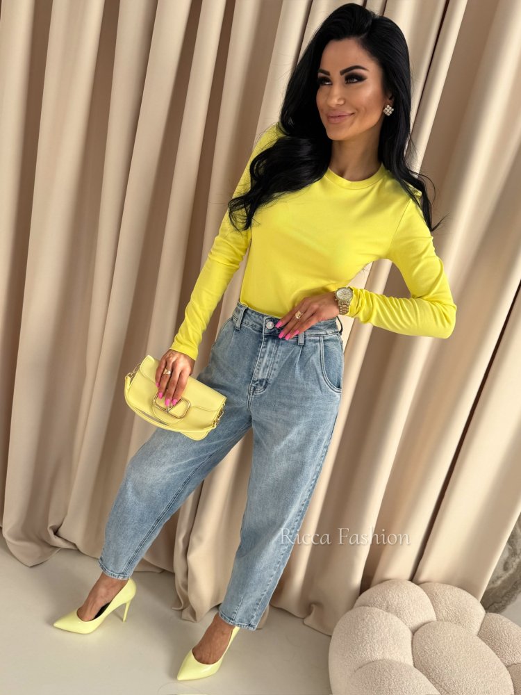 Bluzka z bawełny KATE, yellow