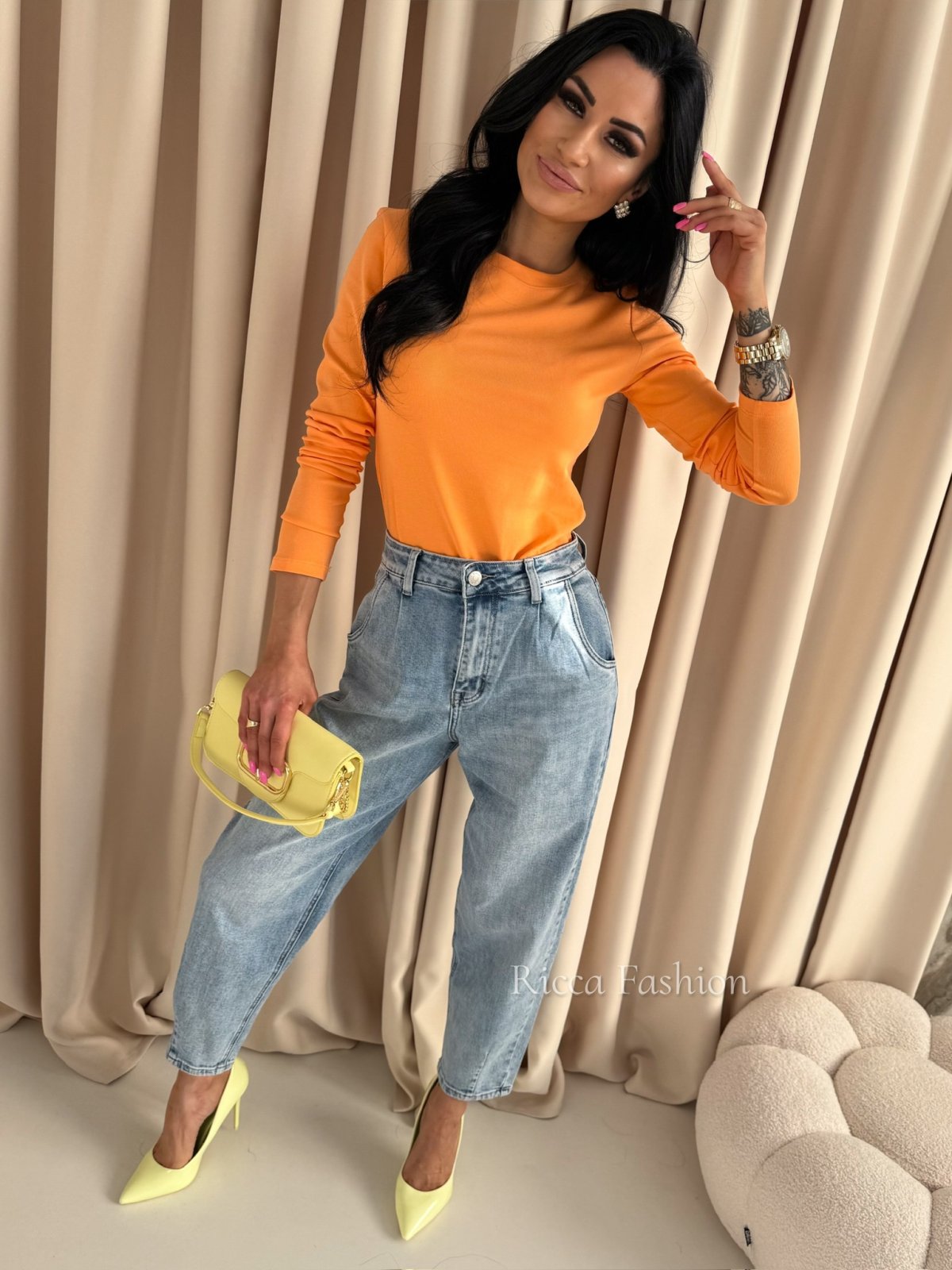 Bluzka z bawełny KATE, orange