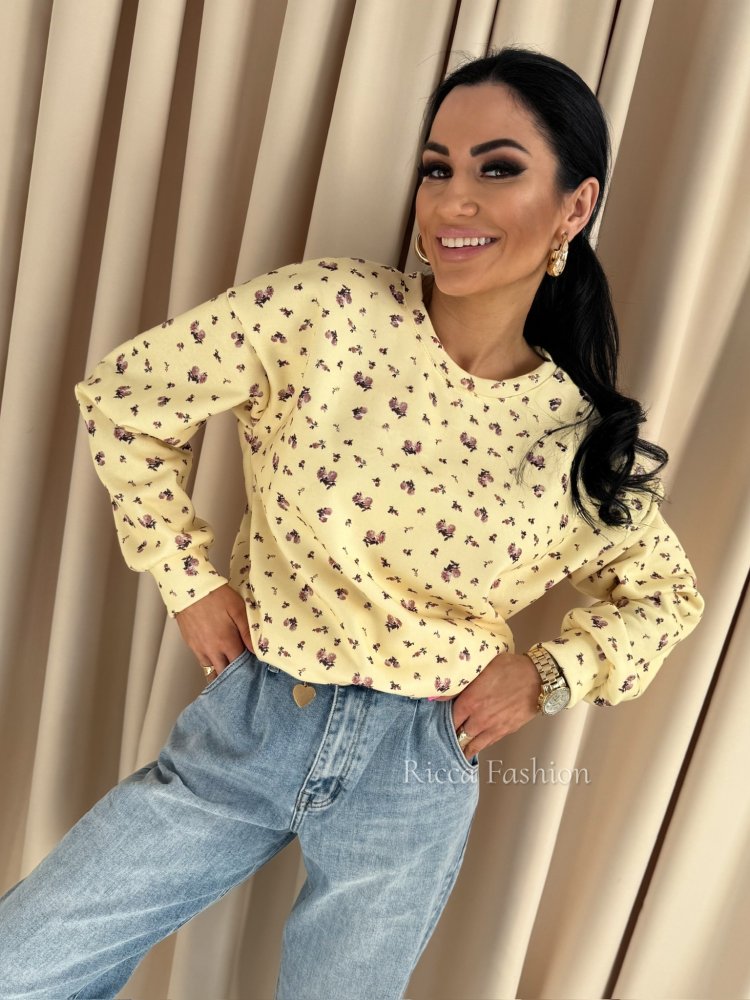 Bluza bawełniana DALIA, banana