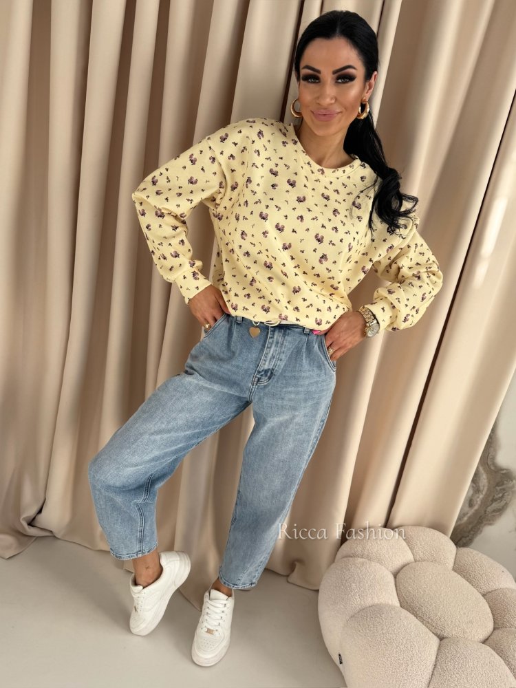 Bluza bawełniana DALIA, banana