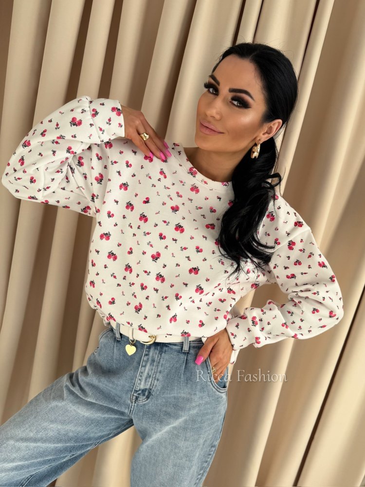 Bluza bawełniana DALIA, ecru