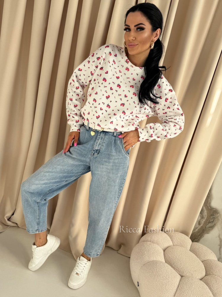 Bluza bawełniana DALIA, ecru