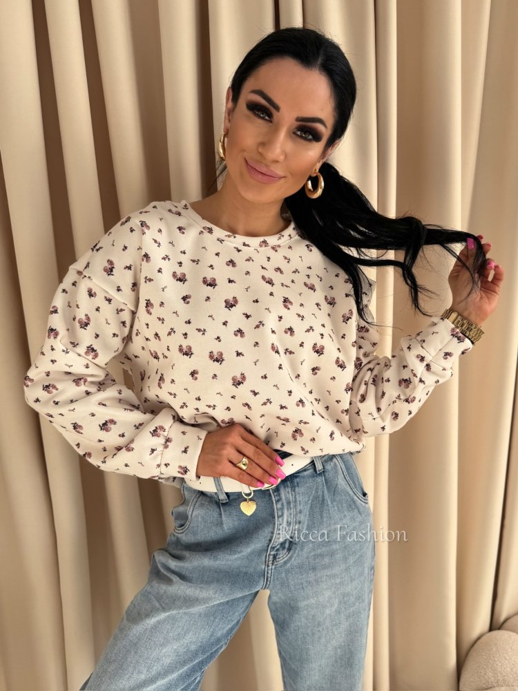 Bluza bawełniana DALIA, nude