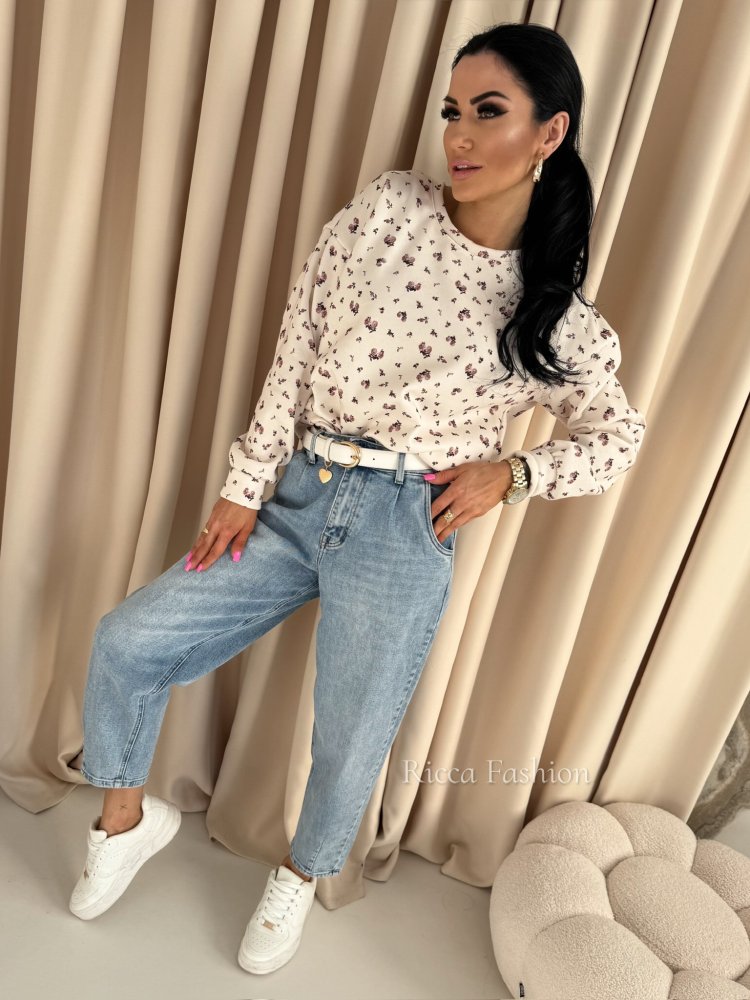 Bluza bawełniana DALIA, nude