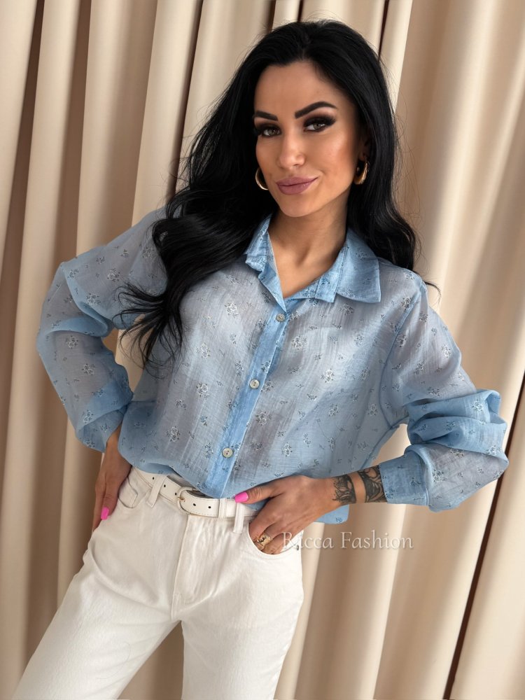 Koszula mgiełka GLORIA, blue