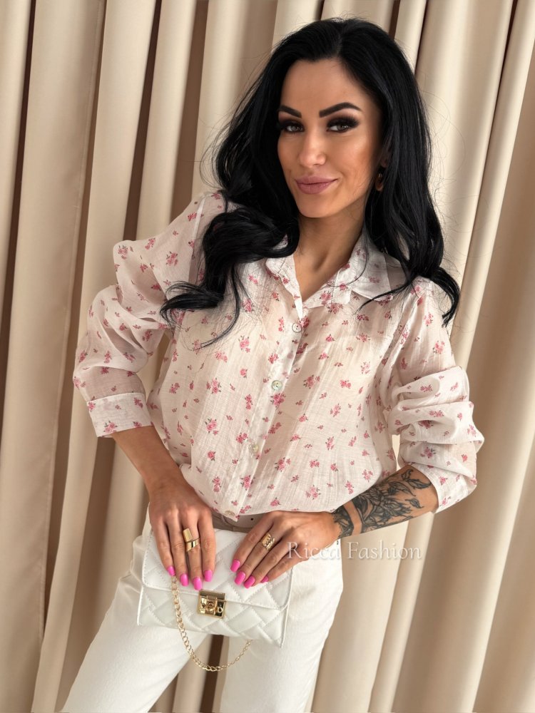 Koszula mgiełka GLORIA, ecru