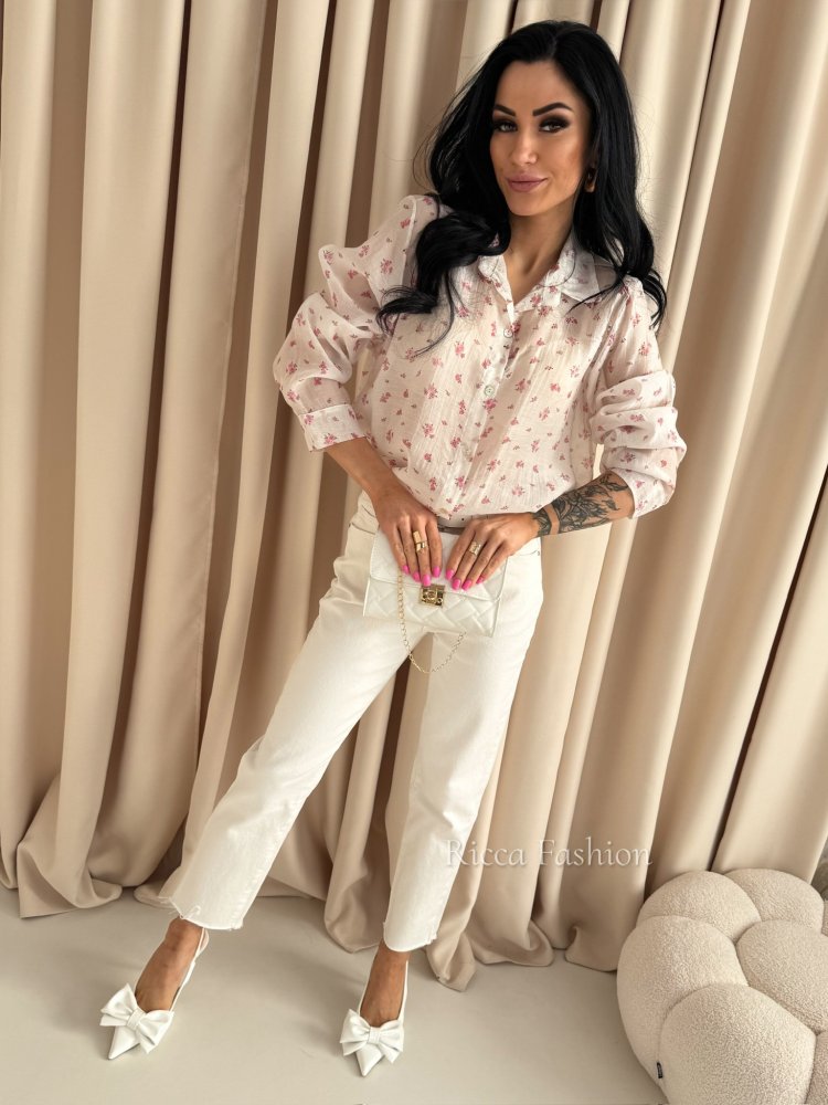 Koszula mgiełka GLORIA, ecru