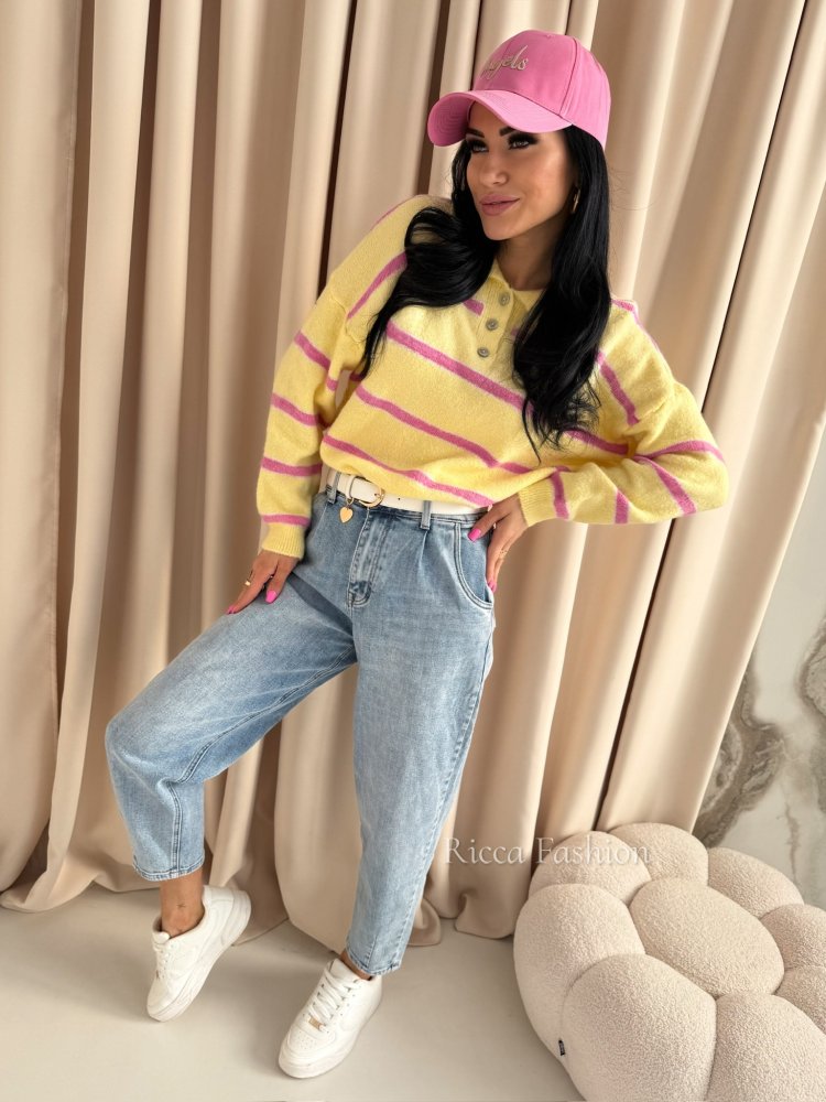 Sweter polo z wełną...