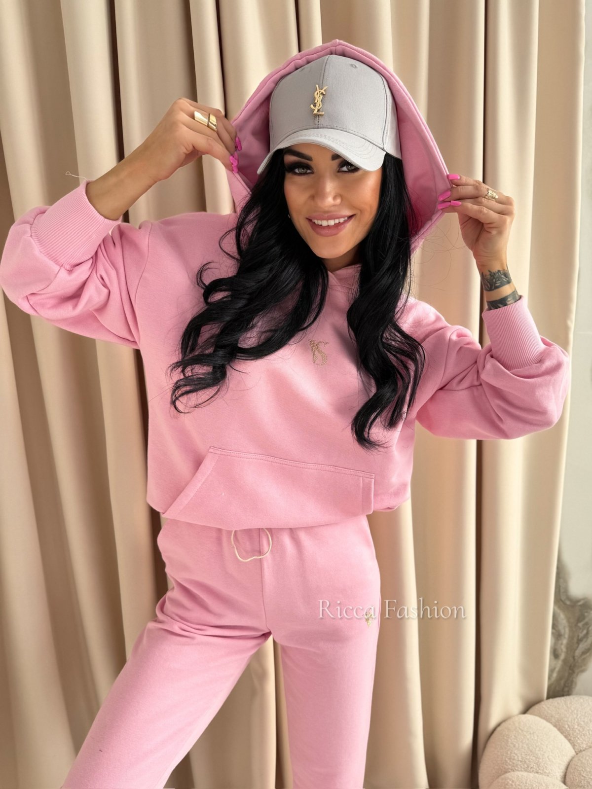 Komplet bawełniany VILLO, sweet pink