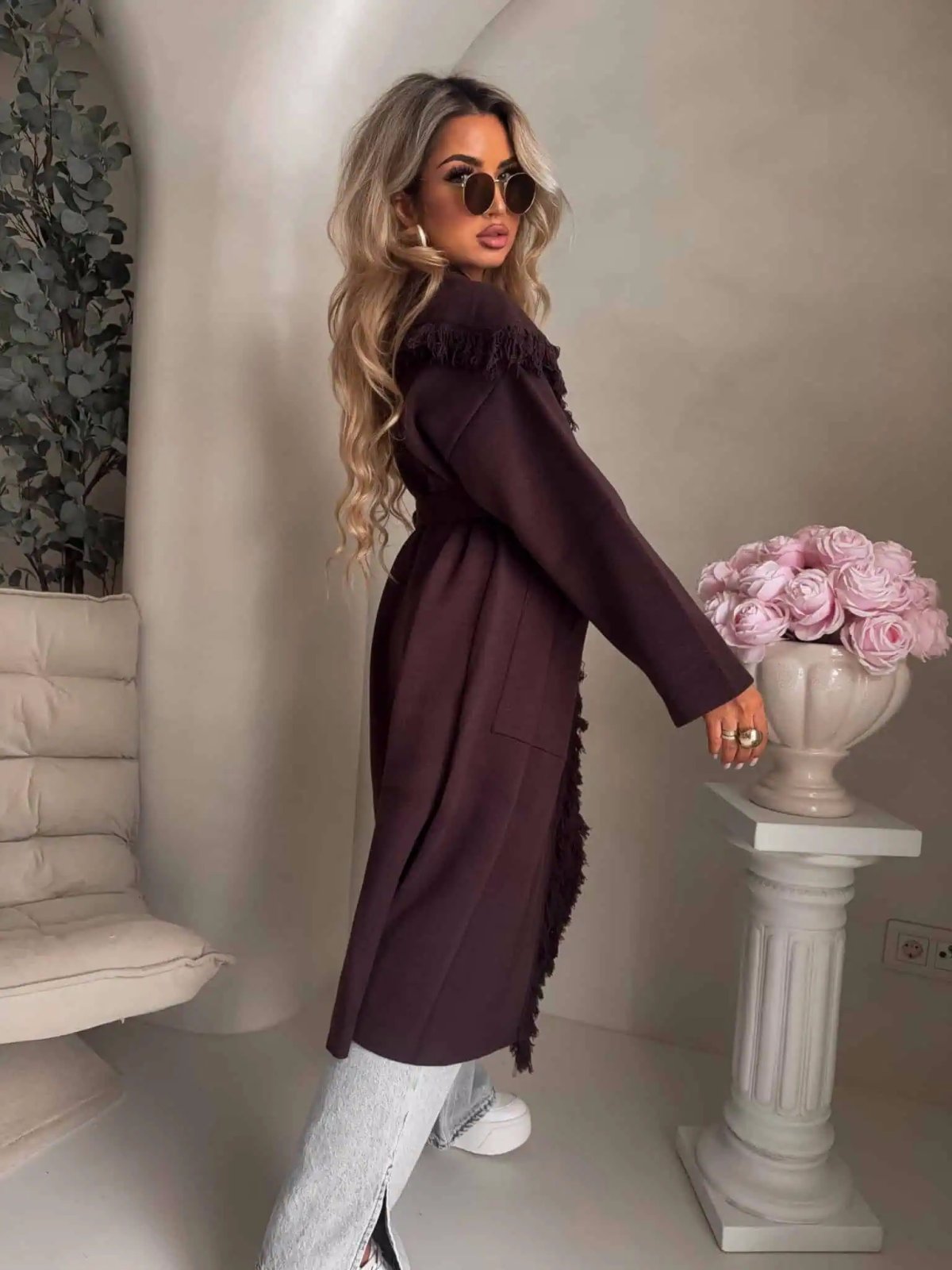 Płaszcz DIVA, czekoladowy