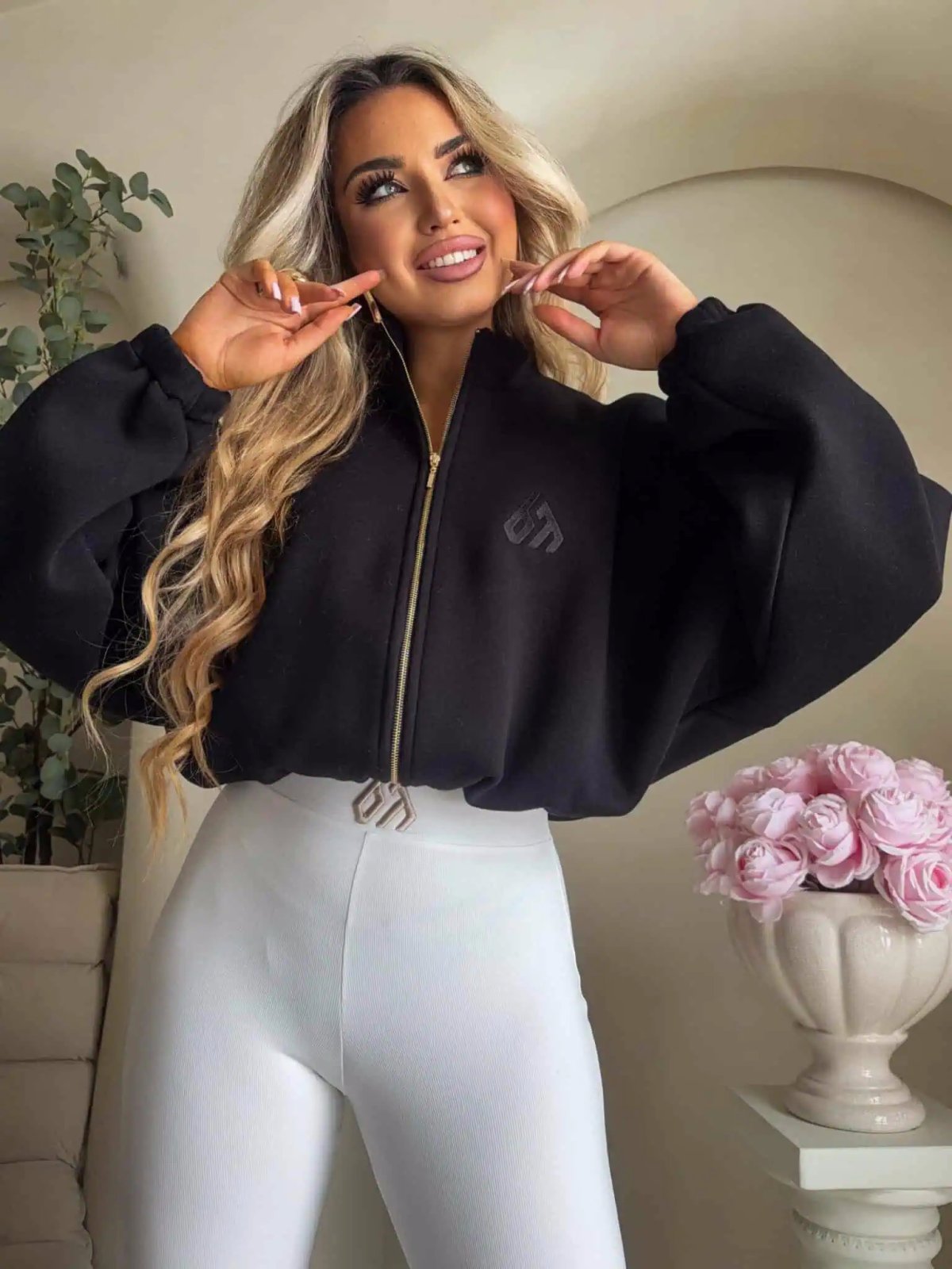 Bluza dresowa BESTIE, czarna