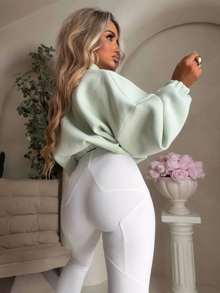 Legginsy FIT logo, ecru