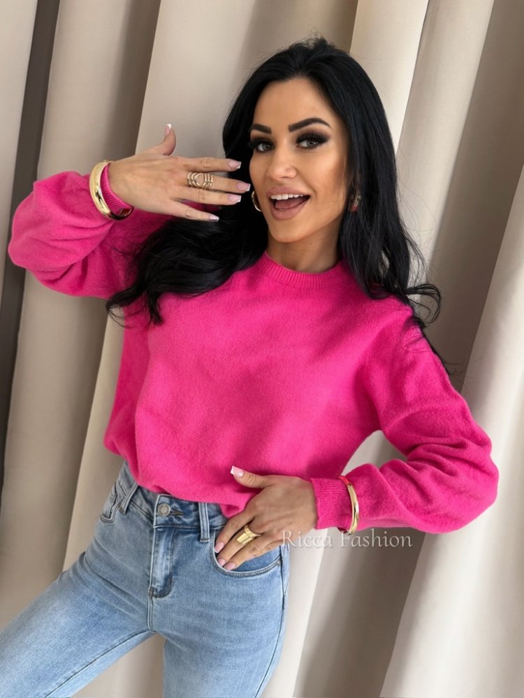 Sweter WISPER, landrynkowy róż