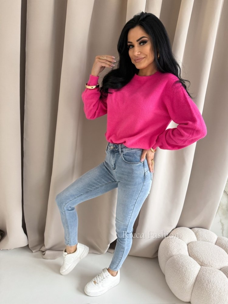 Sweter WISPER, landrynkowy róż