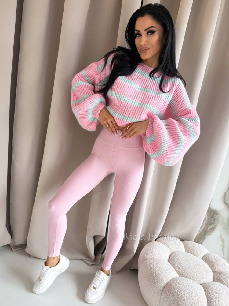 Legginsy prążkowane AMBER,...