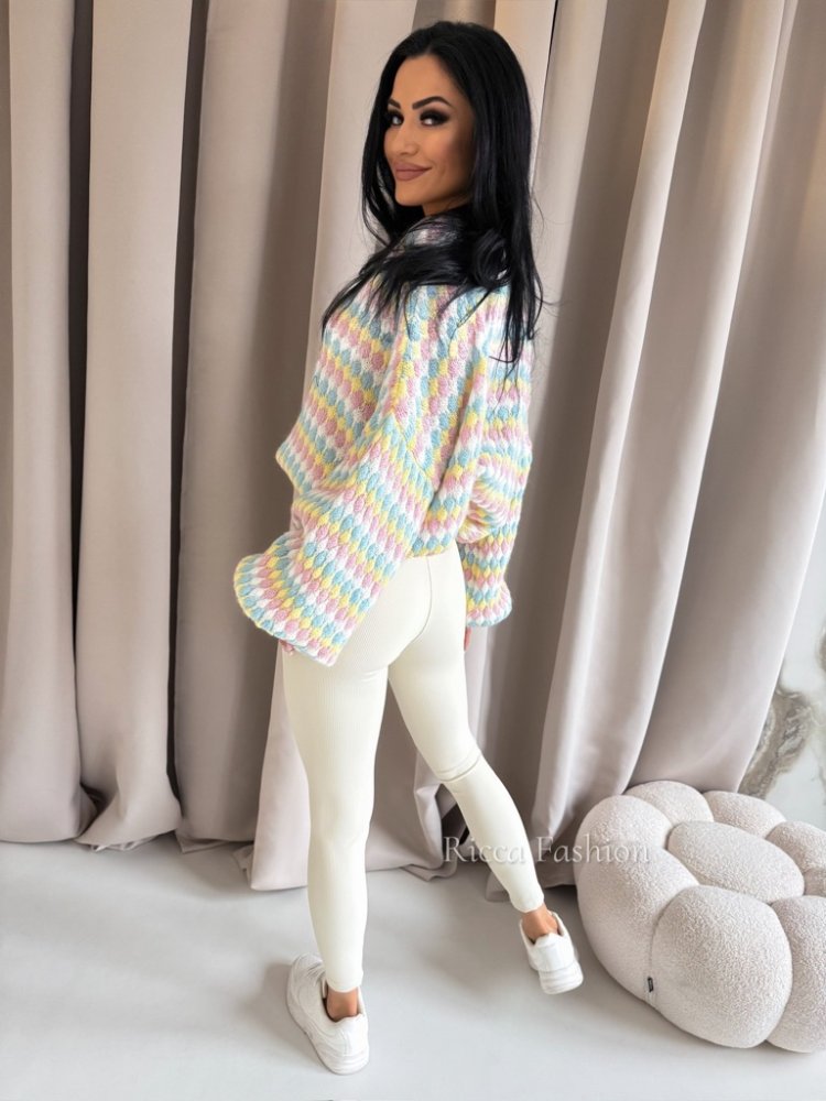 Legginsy prążkowane AMBER, beige