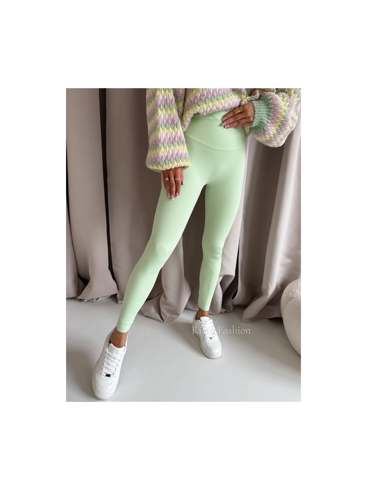 Legginsy z lycrą AZARRO, pistachio