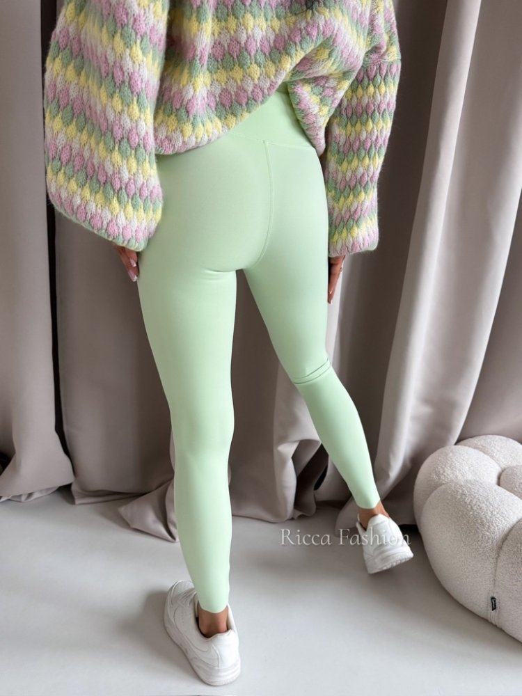Legginsy z lycrą AZARRO, pistachio