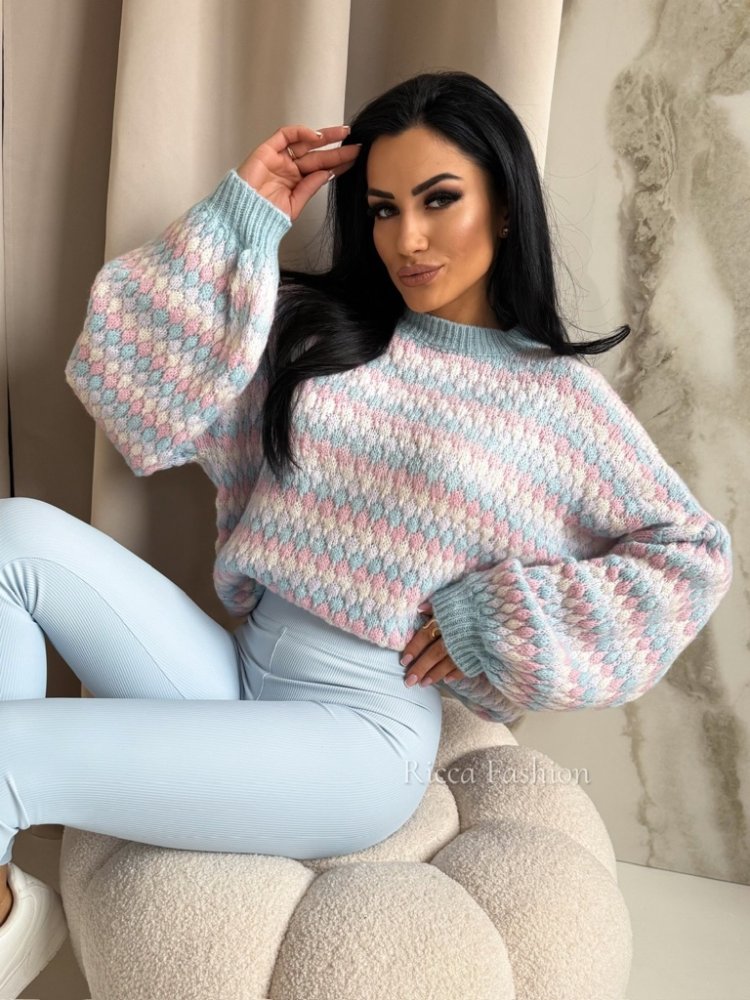 Sweter z wełną COLORFUL,...