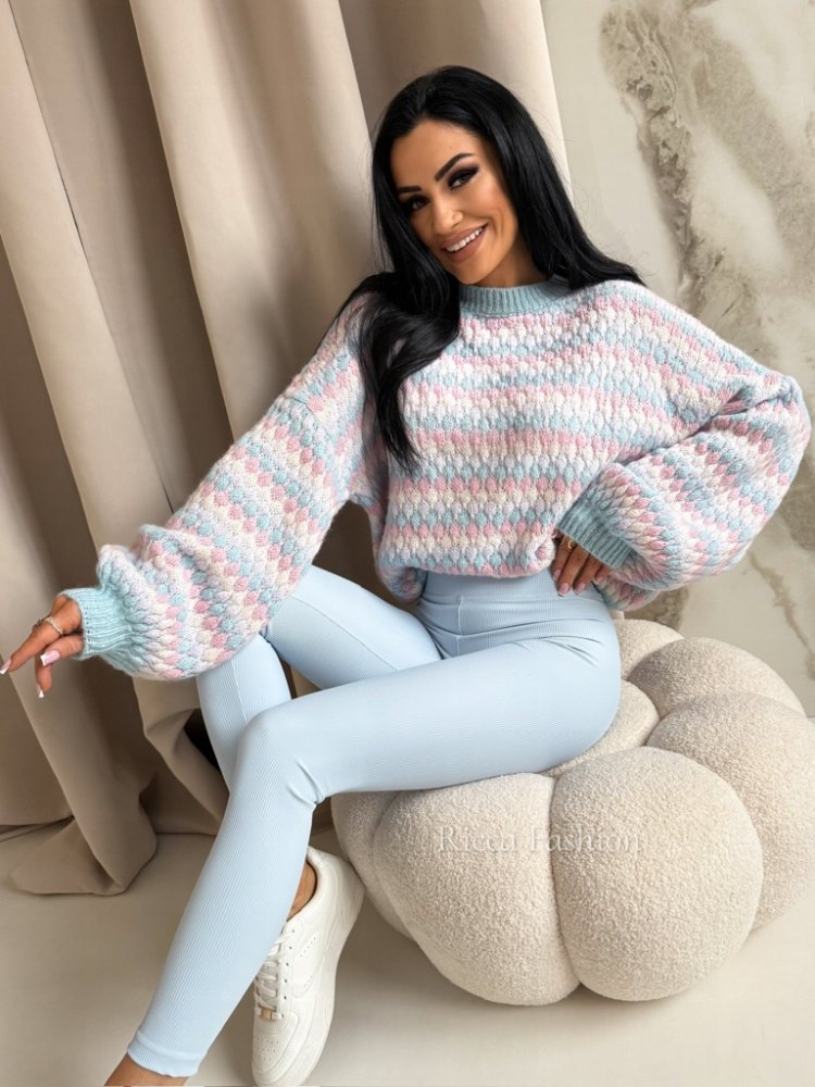 Sweter z wełną COLORFUL,...