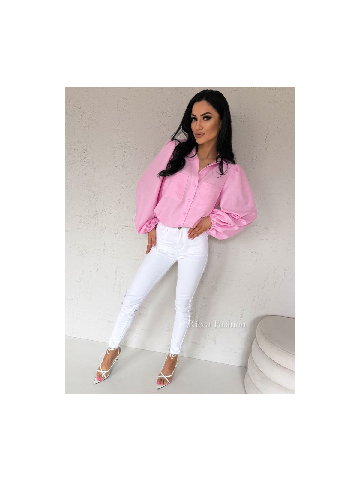 Spodnie skinny jeans HEARTS, white