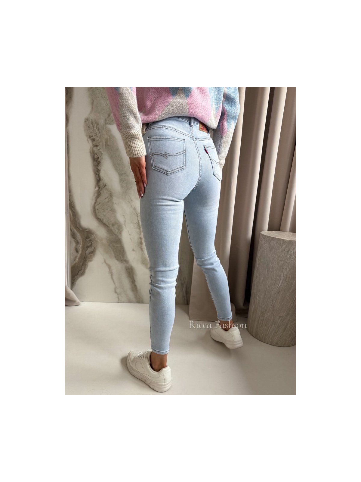 Spodnie skinny jeans LIONNE, light blue