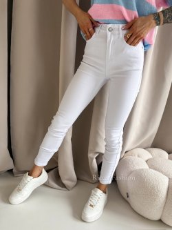 Spodnie skinny jeans LIONNE, white
