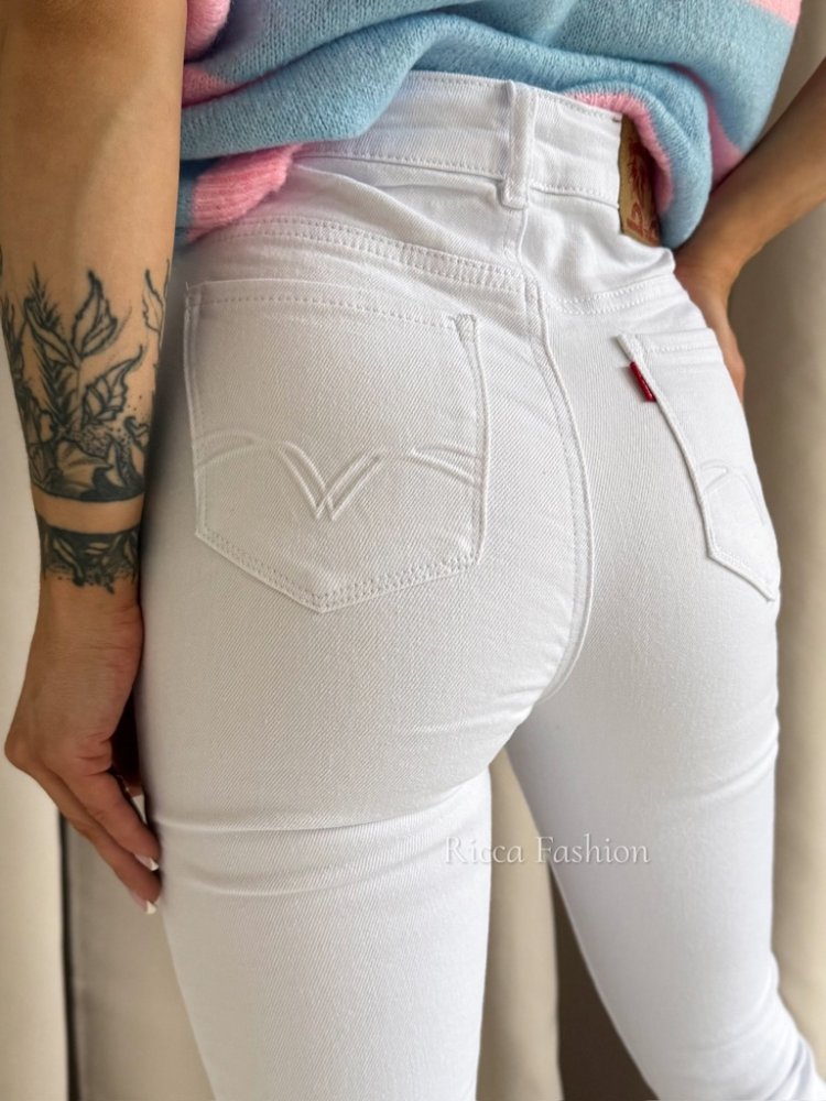 Spodnie skinny jeans LIONNE, white