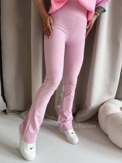 Spodnie prążkowane dzwony BEAT, powder